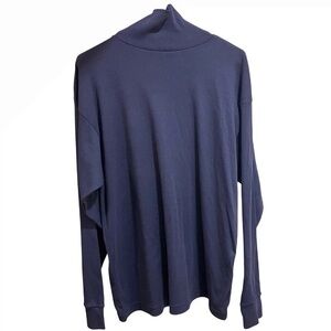 VTG Blank Shirt Men XL Blue Solid Grunge Base Layer USA 90s